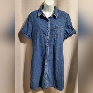 Jones New York Blue Denim Dress